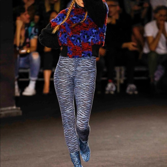 ‼️SOLD‼️ Kenzo x H&M blue tiger print wool leggings - Picture 5 of 9